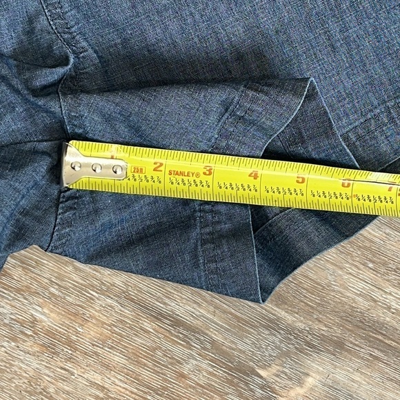 Magellan Outdoors Women's Campfire Chambray Shorty Shorts Denim Blue Size Medium - Picture 12 of 14